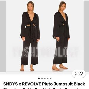 SNDYS x REVOLVE Black Elegant Wide-Leg Jumpsuit